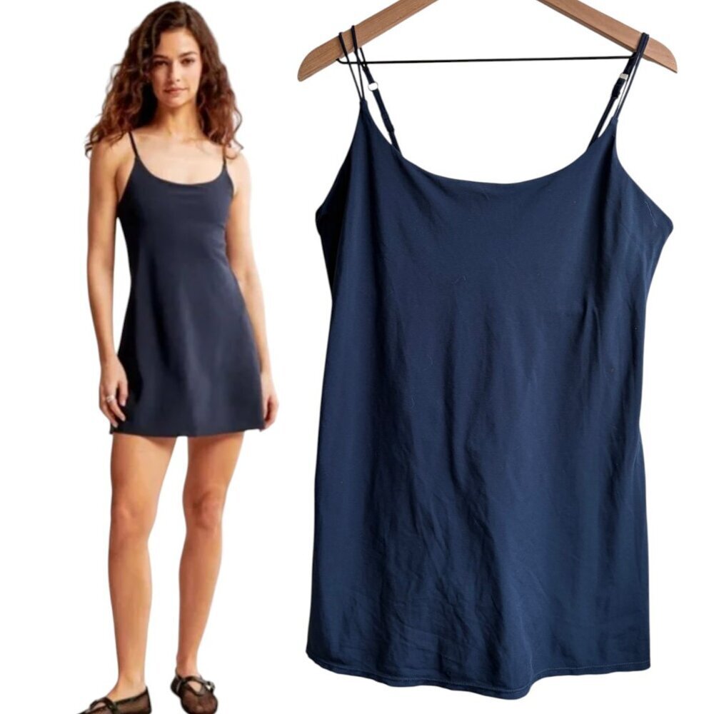 Abercrombie & Fitch Navy Blue Traveler Mini Dress Large Petite